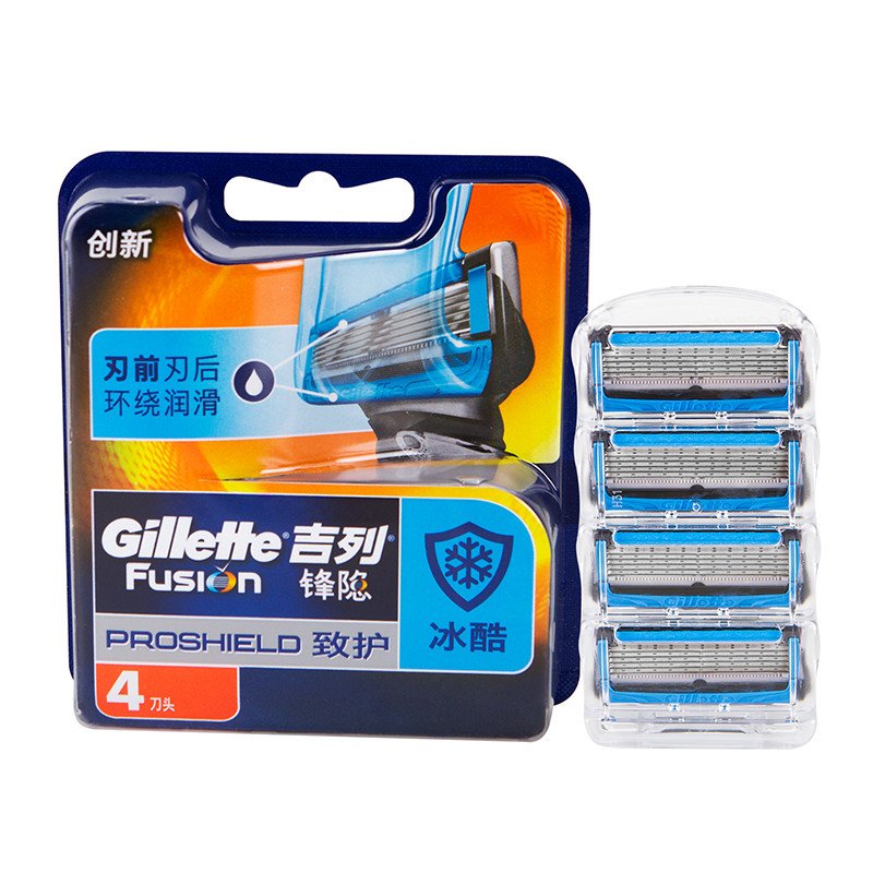 吉列(GILLETTE) 锋隐致护冰酷4刀头 刀片 宝洁出品