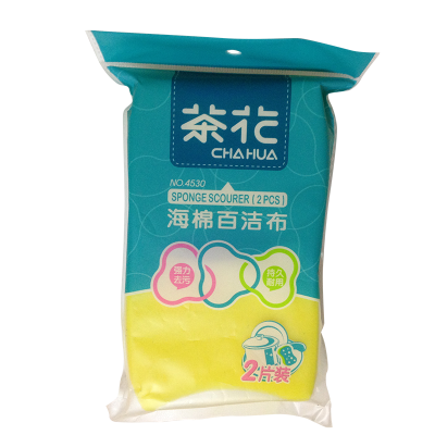 茶花(CHAHUA)海棉百洁布洗碗布去污(2片装)海棉 4530