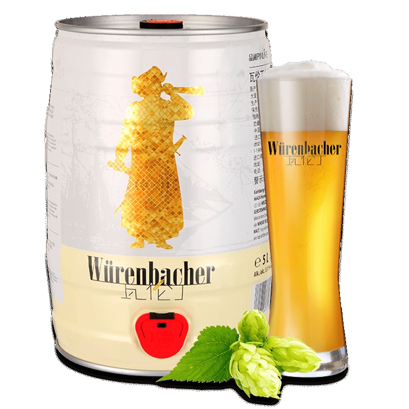 德国进口 瓦伦丁 (Wurenbacher)小麦啤酒5L桶装