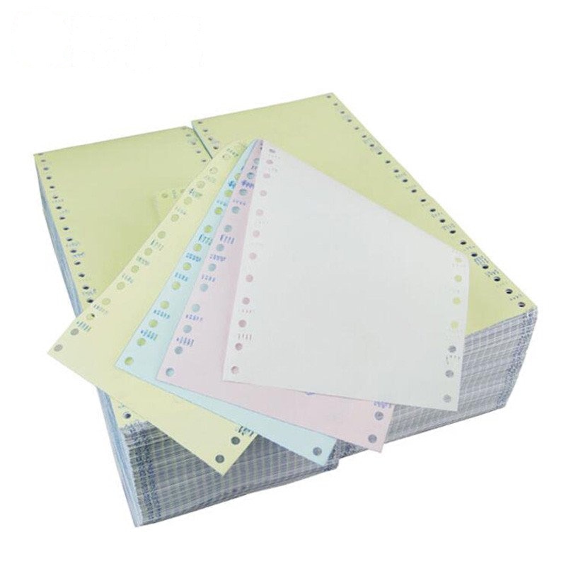 海之欧 120-4 联2等分 连续电脑打印纸 四层针式压感打印纸 孔距准确 显色清晰 不卡纸 足2000页