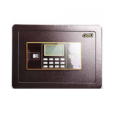 得力deli33115电子密码保管箱小型家用办公保管箱入墙保管箱25cm电子保险箱/柜
