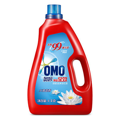 奥妙净蓝全效水清莲香深层洁净洗衣液4KG[联合利华]