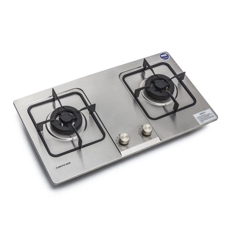 前锋(CHIFFO) JZT-QHC1+天然气嵌入式双眼燃气灶 节能 不锈钢 不锈钢 天然气