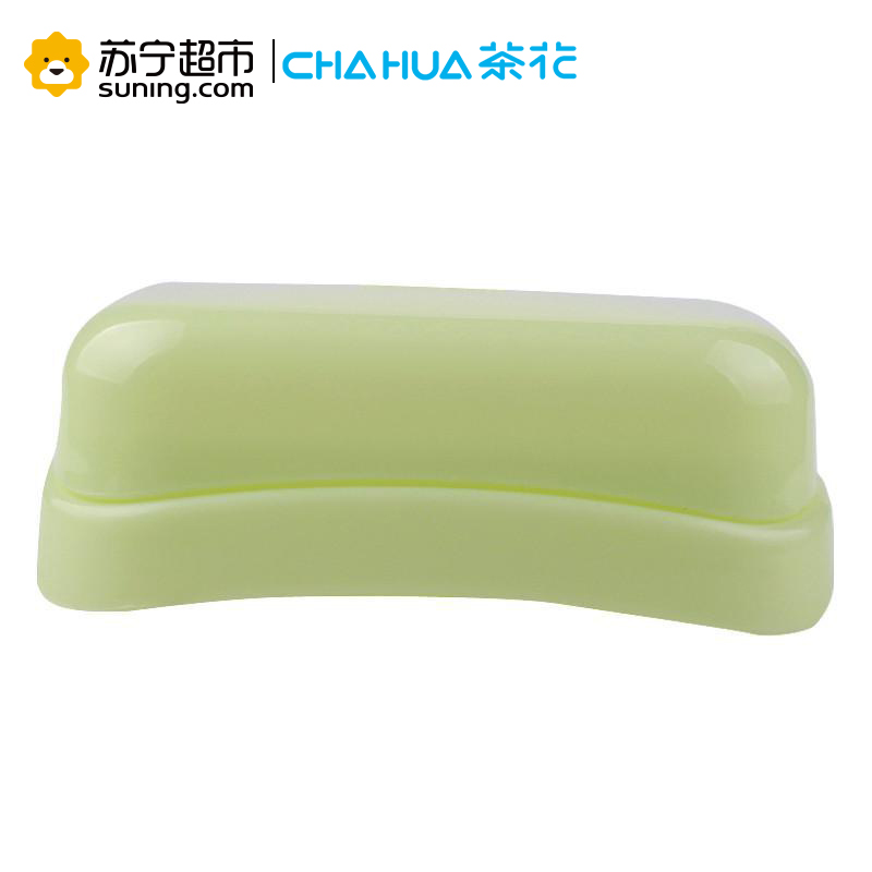 茶花(CHAHUA)轻便防水塑料肥皂盒国产香皂盒带盖密封旅游双层沥水卫生肥皂盒架2260颜色随机