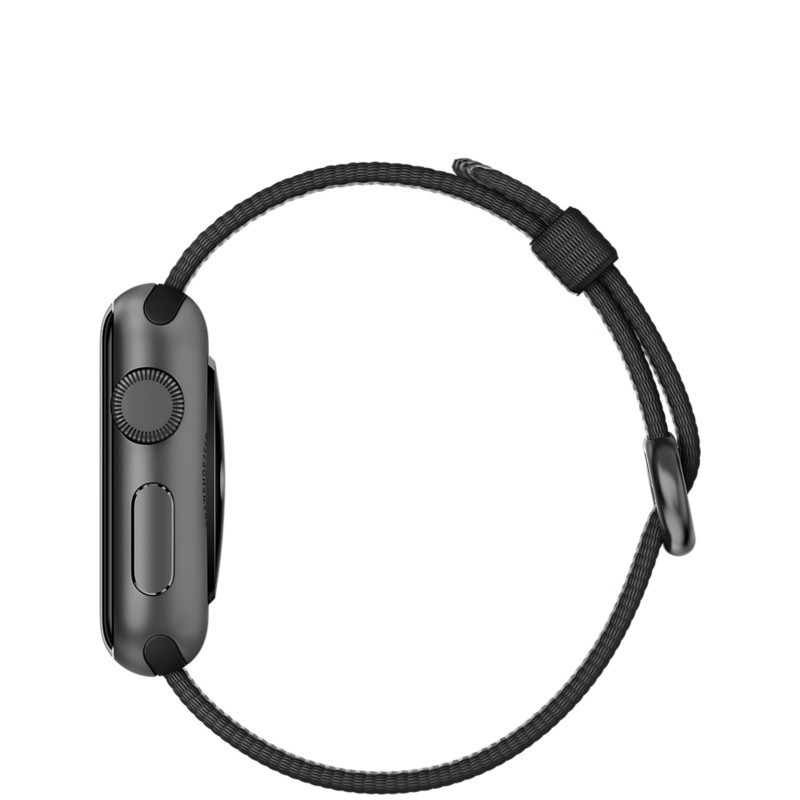 Apple Watch Sport 38毫米(MMF62CH/A)深空灰色铝金属表壳 搭配黑色精织尼龙表带