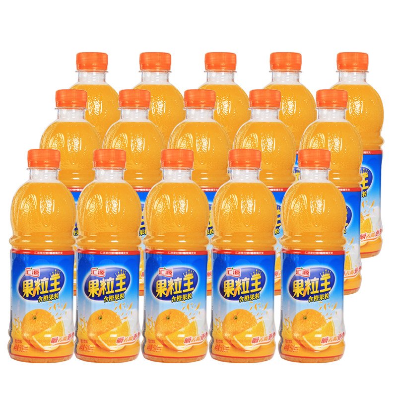 [苏宁超市]汇源 果粒王 橙汁饮料 500mlx15瓶 整箱装