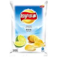 乐事(LAY'S) 马铃薯片袋装 青柠味 45g/袋 国产食品 休闲零食 膨化食品 薯片 强力推荐 吃货必选