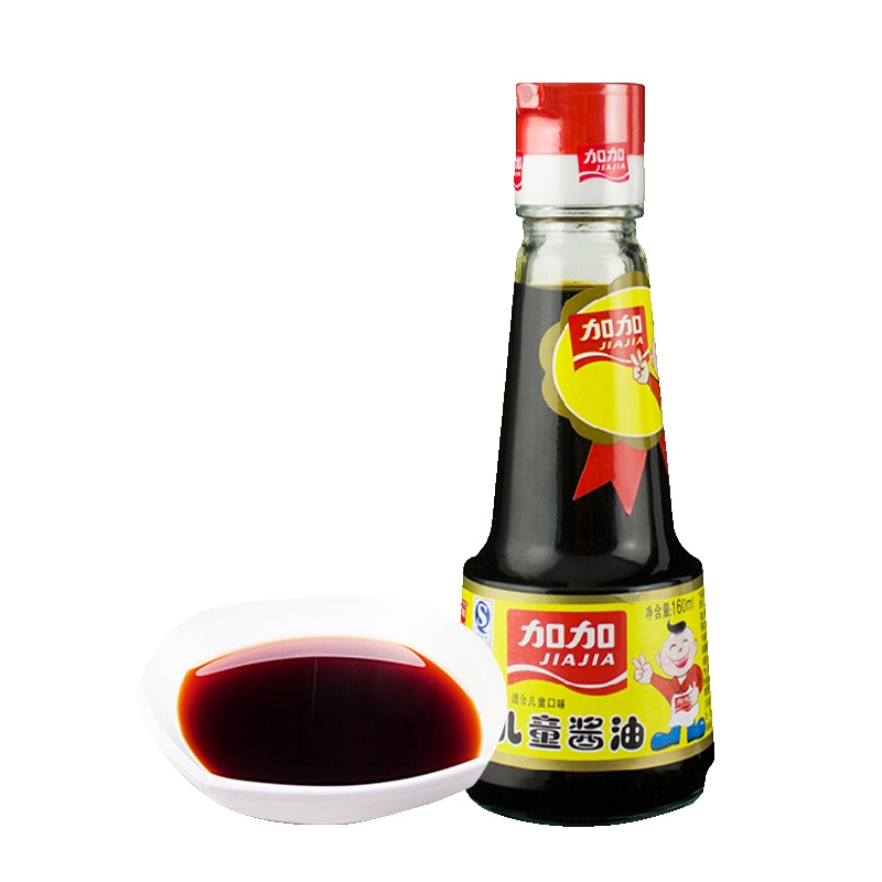 加加 小加酱油160mL/瓶 适合儿童口味 一级酱油 大豆酿造 加加出品