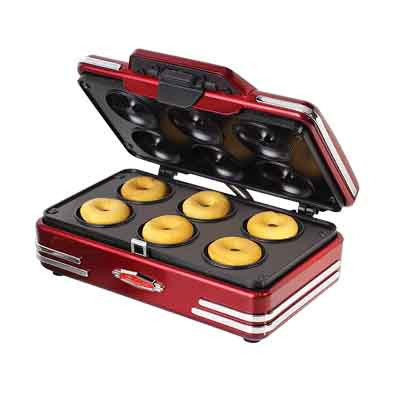 苏宁自营Nostalgia Electrics诺思得其50年代复古迷你甜甜圈机RMDM800