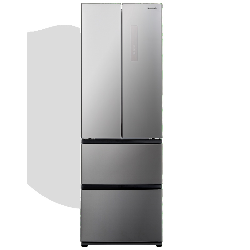 松下(Panasonic)NR-D380TG-S 380升 多门冰箱 变频节能 风冷无霜 多开门 智能 家用电冰箱 银色