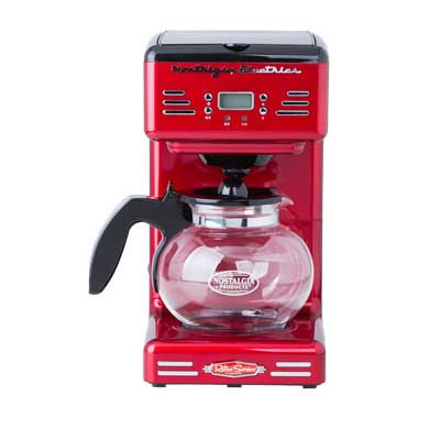 苏宁自营Nostalgia Electrics诺思得其50年代复古美式滴漏式咖啡机 金属红RCOF120