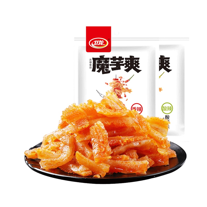 [苏宁易购超市]卫龙馋魔芋(香辣味)220g素食毛肚休闲零食品经典怀旧小吃