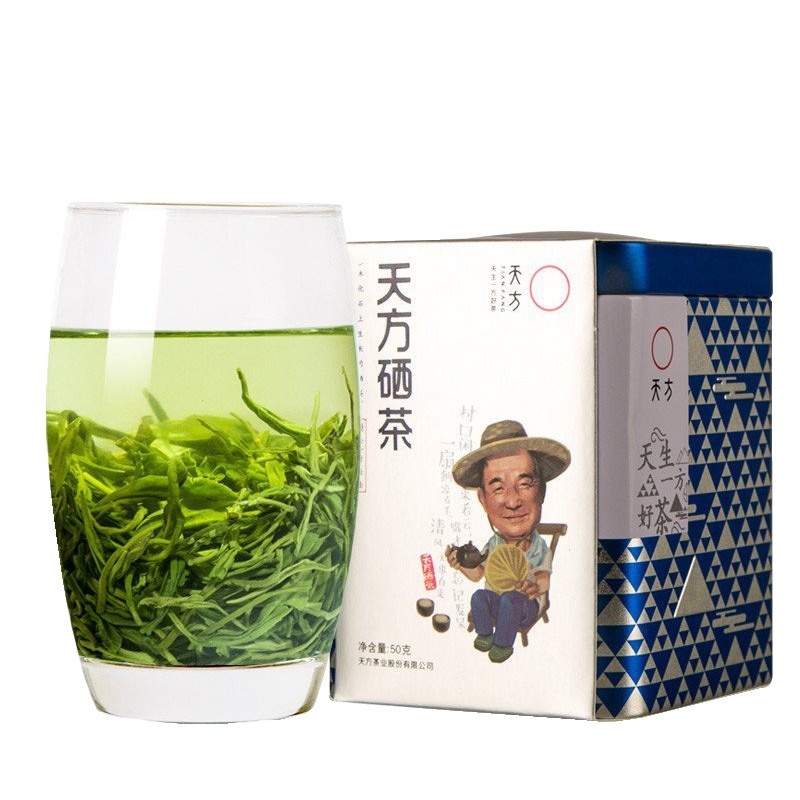 天方硒茶 50g/听 特级Ⅲ明前绿茶 天方石台硒茶茶叶