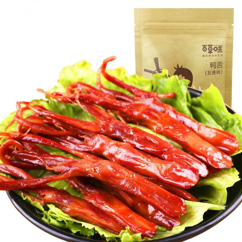 百草味 鸭舌（五香味） 100g/袋 肉干肉脯 零食经典