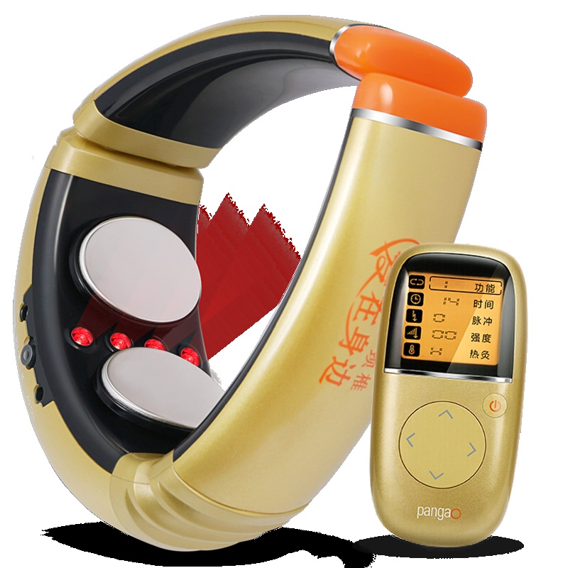 攀高(pangao) 颈椎按摩器 PG-2601B16 颈部肩部加热电脉冲带电极片 按摩仪