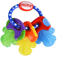 美国nuby/努比 磨牙棒宝宝玩具磨牙婴儿锁匙冰胶固齿器牙胶
