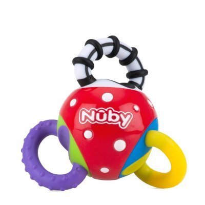 美国nuby/努比 婴儿宝宝儿童专用可爱扭扭球固齿器牙胶磨牙棒