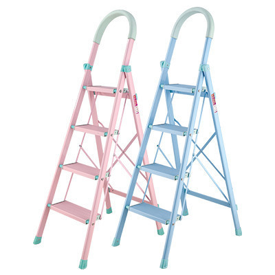 奥鹏四层彩色铝梯AP-92114W颜色随机