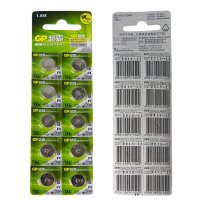 GP超霸纽扣电池186碱性纽扣电池1.5V电池10粒/卡