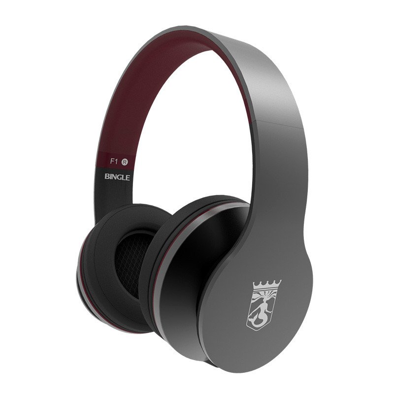 宾果(Bingle) F1 杰西卡酷炫时尚头戴式耳机麦克风(优雅黑) 手机电脑两用