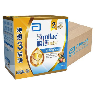 [苏宁自营]雅培(Abbott)亲体金装喜康力较大婴儿2段(6-12个月)1200g*4箱装