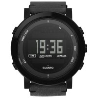 SUUNTO颂拓本源陶瓷系列松拓全黑牛皮表带腕表SS022437000