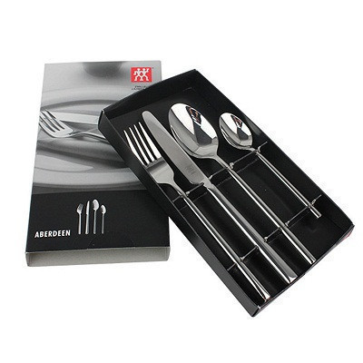 双立人(ZWILLING)阿伯丁西餐具4件套刀叉勺子西餐具套装优质不锈钢