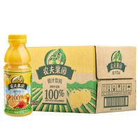 [苏宁易购超市]农夫山泉 农夫果园100%果蔬汁(橙)380ml*12瓶 箱装 果汁饮料