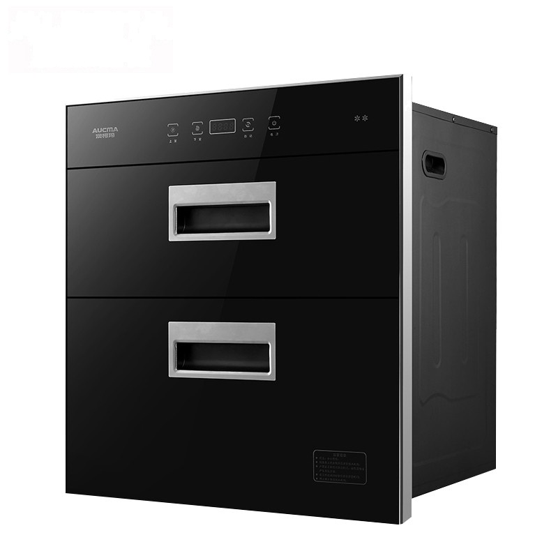 澳柯玛(AUCMA)消毒柜ZTD100-W3 二星级嵌入式消毒碗柜家用 智能触摸屏钢化玻璃碗柜 125度高温