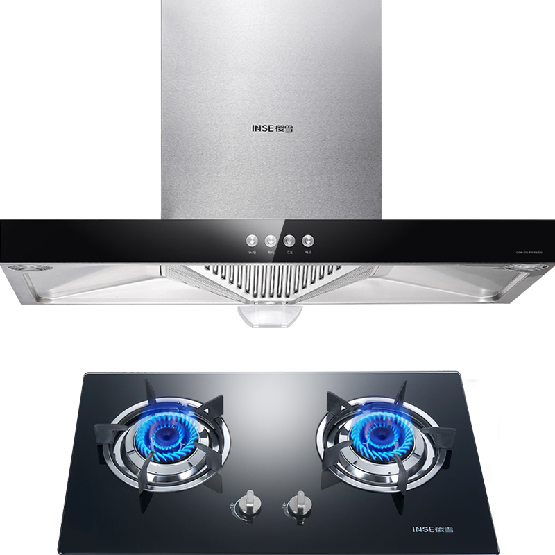 樱雪(INSE) 欧式油烟机燃气灶套餐F1618+QB1107 15立方液化气