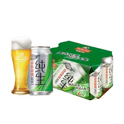 青岛啤酒 纯生(8度)330ml*6罐