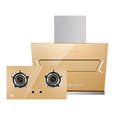 速热奇(SRQ)SRQ-951香槟金+SRQ-971香槟金(天然气)侧式抽油烟机套装自动清洗油烟机灶具