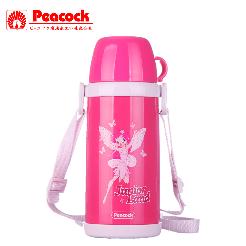 日本孔雀(Peacock)儿童大容量保温杯学生水壶女可爱户外保温壶ASE-60(PJ) 580ML