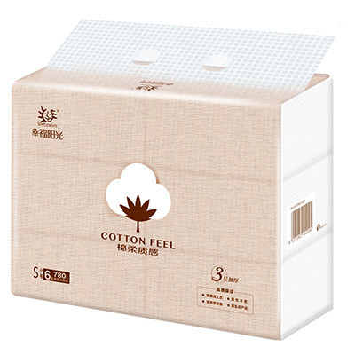 幸福阳光 软抽 绵柔系列面纸小规格 3层 130抽*6包