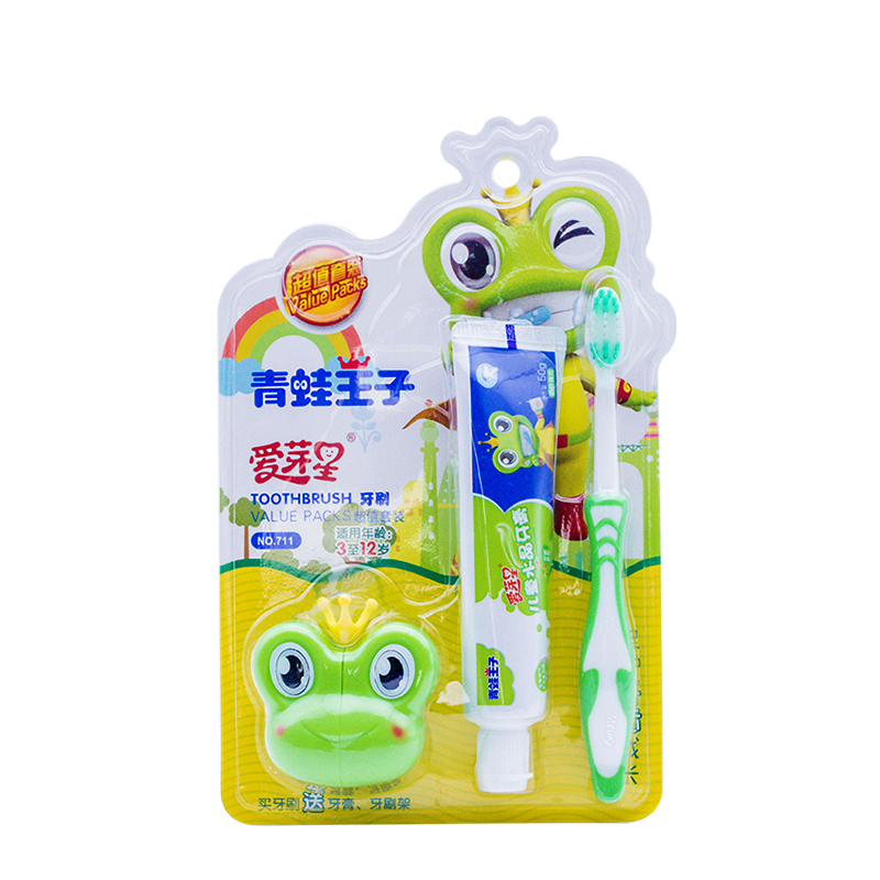 青蛙王子妙奇蛙儿童双效护齿牙刷