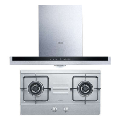 西门子(SIEMENS) 自清洁 大吸力 不锈钢 T型触控式 烟灶套餐 LC45SA95SW+ER71257MP