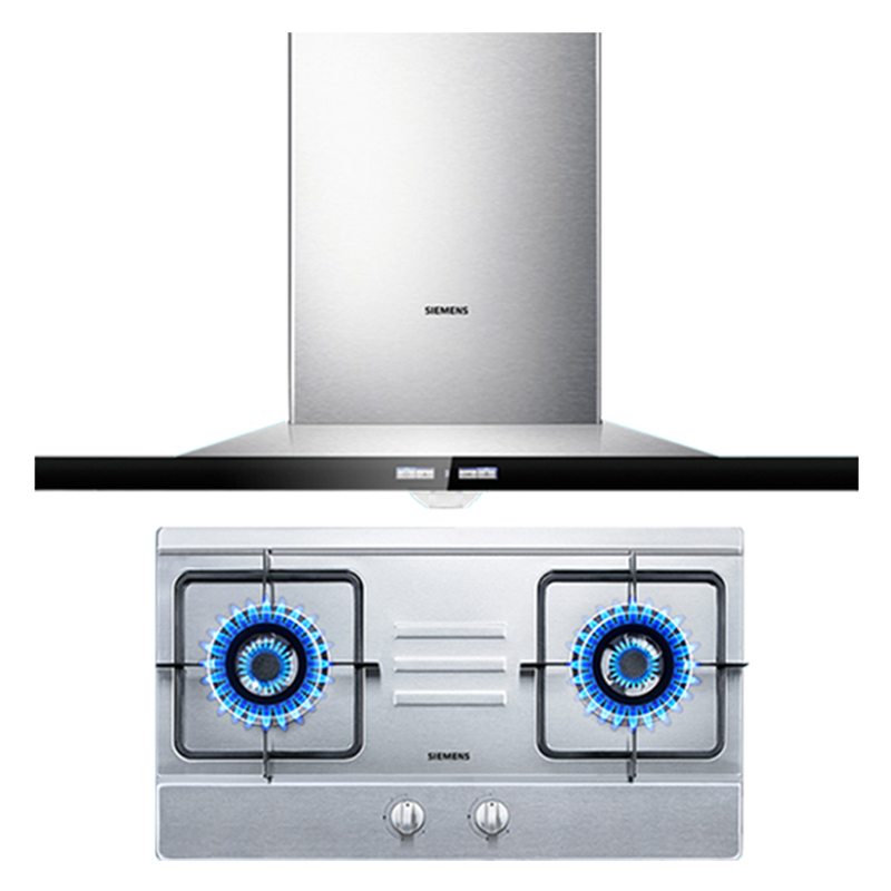 西门子(SIEMENS)欧式按键式抽油烟机烟灶套餐LC43AA923W+ER71257MP 18立方 天然气