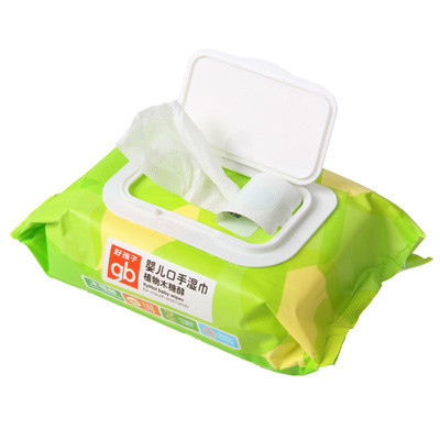 好孩子 婴儿植物木糖醇口手湿巾 80片(带盖)U1202