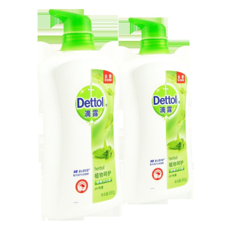 [苏宁易购超市]Dettol 滴露植物呵护健康沐浴露650克+650克