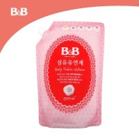 韩国原装进口保宁B&B婴儿衣物柔顺剂补充装1300ml