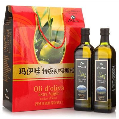玛伊哇(Maeva)特级初榨橄榄油经济礼盒750ml*2