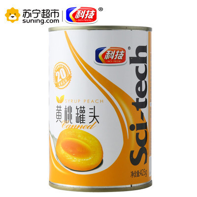 科技牌(SCI-TECH)糖水黄桃罐头425g 桃子水果罐头 休闲食品 烘焙辅料 零食方便速食 自热火锅伴侣 饮料