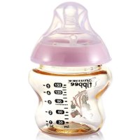 汤美天地Tommee Tippee "母乳自然"PESU印花奶瓶5oz/150ml-粉色