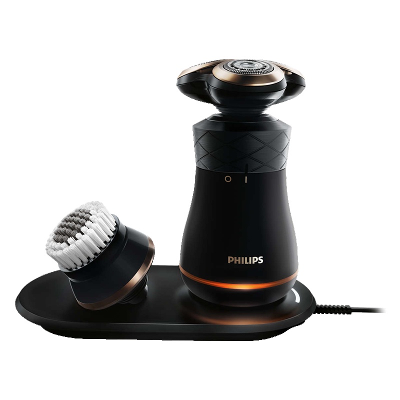 飞利浦(Philips)电动剃须刀S8860/62 无线充电式三刀头旋转式复古刮胡刀 全身水洗 多功能理容复古格调礼盒