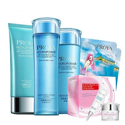 珀莱雅(PROYA)水动力通用护肤套装(洁面乳+保湿水+保湿乳+面膜6)控油平衡 缓解干燥 各种肤质