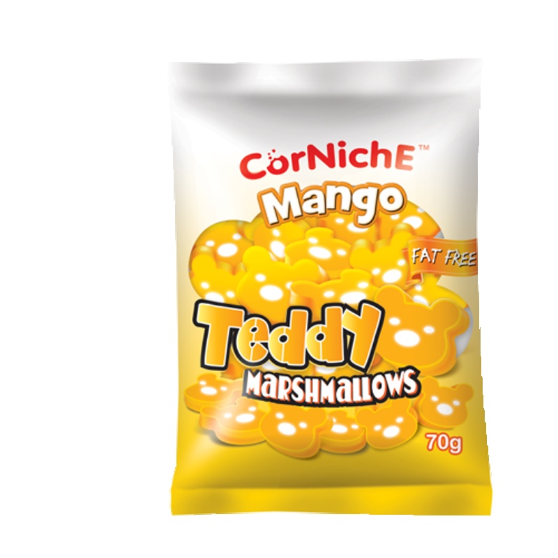 可尼斯(Corniche)芒果味泰迪棉花糖70g 菲律宾进口儿童休闲零食糖果喜糖软糖