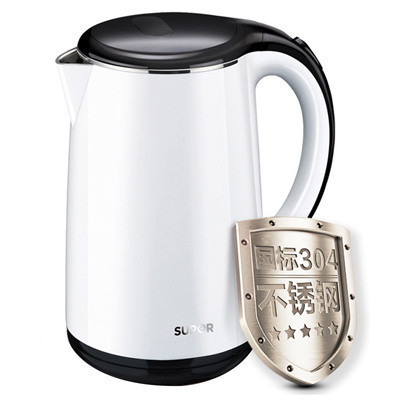 苏泊尔(SUPOR)家用电热水壶 SWF17C05A-180 1.7L 304食品级材质不锈钢 双层保温防烫 烧水壶