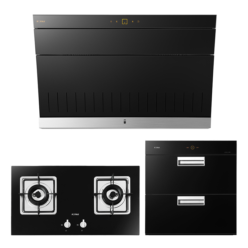 方太(FOTILE)15.5m3/min侧吸简不凡 触控式抽油烟机燃气灶烟灶消毒柜套餐 JX78+FD21BE+J45E