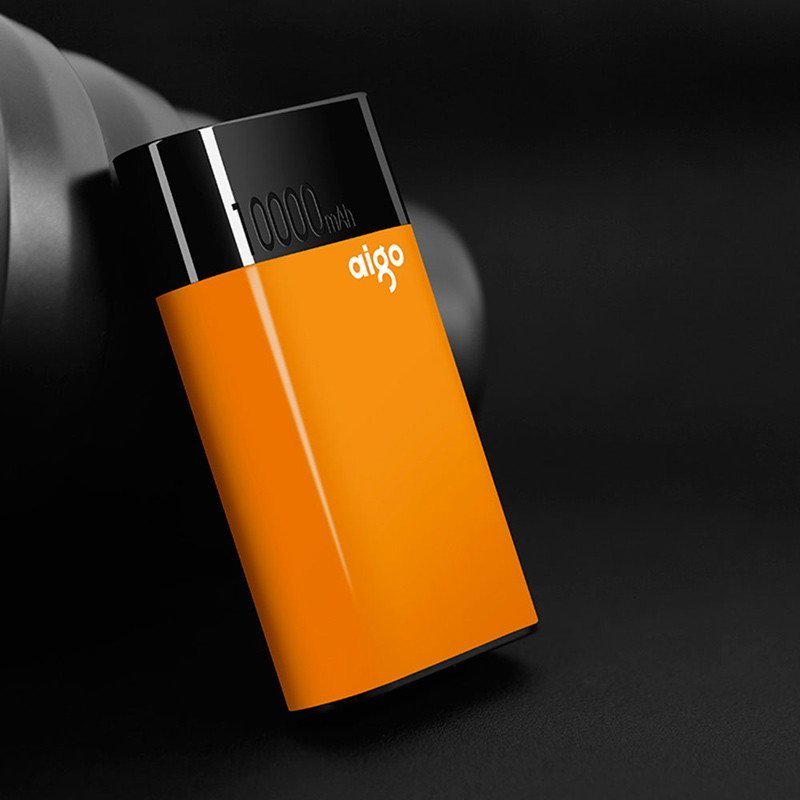 爱国者(aigo)10000毫安 QC01 移动电源/充电宝 高通QC2.0 快充 LG电芯 橙色