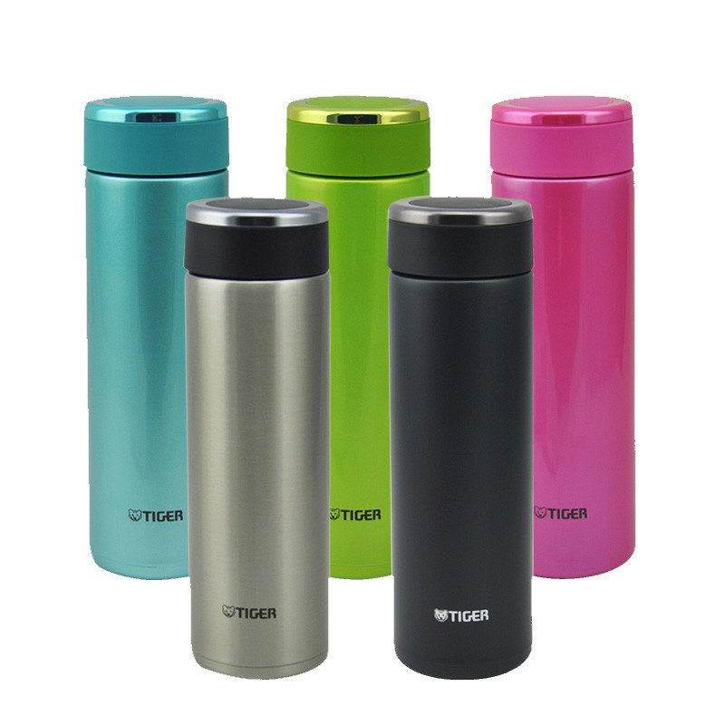 【苏宁易购超市】tiger虎牌保温杯MMW-A48C-AM高光银蓝男士女式不锈钢便携茶杯高档商务水杯子